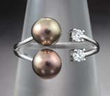 Серебряное кольцо с цветным жемчугом