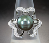 Серебряный комплект с цветным жемчугом Серебро 925