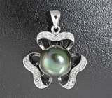 Серебряный комплект с цветным жемчугом Серебро 925