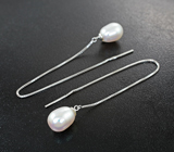 Серебряные серьги с жемчугом