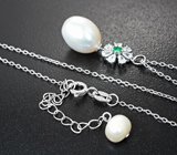 Серебряное колье с жемчугом