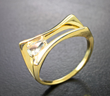 Золотое кольцо с уральским александритом высокой чистоты 0,34 карата Золото