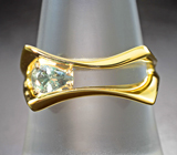 Золотое кольцо с уральским александритом высокой чистоты 0,34 карата Золото