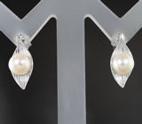 Серебряные серьги с жемчугом