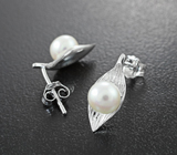 Серебряные серьги с жемчугом