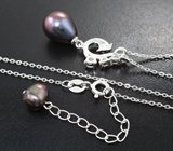 Серебряное колье с цветным жемчугом Серебро 925