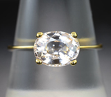 Золотое кольцо с персиковым морганитом высокой чистоты 1,74 карата Золото