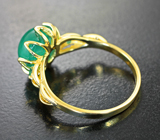 Золотое кольцо с уральскими изумрудами высокой чистоты 3,87 карата Золото