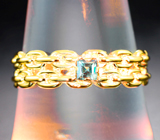 Золотое кольцо с уральским александритом высокой чистоты 0,15 карата Золото