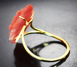 Золотое кольцо с резным полихромным агатом 6,78 карата Золото