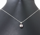 Серебряное колье с цветным жемчугом Серебро 925