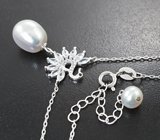 Серебряное колье с жемчугом Серебро 925