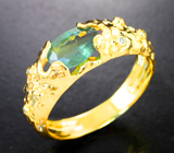 Золотое кольцо с на редкость крупным уральским александритом 1,25 карата и бриллиантами! Высокие характеристики Золото
