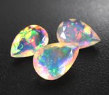 Набор из 3 ограненных эфиопских опалов 5,16 карата 