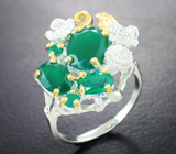 Серебряное кольцо с хризопразом Серебро 925