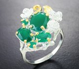Серебряное кольцо с хризопразом