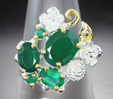 Серебряное кольцо с хризопразом Серебро 925