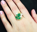 Серебряное кольцо с хризопразом Серебро 925