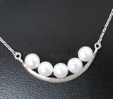 Серебряное колье с жемчугом