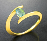 Золотое кольцо с редким полихромным уральским александритом 0,44 карата