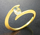 Золотое кольцо с редким полихромным уральским александритом 0,44 карата Золото