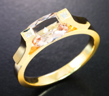 Кольцо с морганитом 1,24 карата и бриллиантами Золото