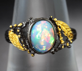 Серебряное кольцо с кристаллическим эфиопским опалом Серебро 925