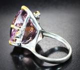 Серебряное кольцо с аметрином 35,42 карата и родолитами Серебро 925