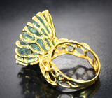 Массивное золотое кольцо с эксклюзивным аквамарином 23,96 карата и бриллиантами Золото