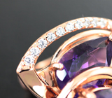 Чудесные серебряные серьги с аметистами Серебро 925