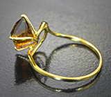 Золотое кольцо с полихромным турмалином 3,85 карата