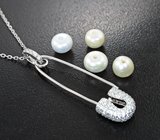 Серебряное колье с жемчугом Серебро 925