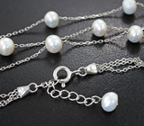 Серебряное колье с жемчугом Серебро 925