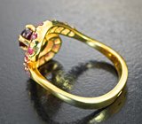 Золотое кольцо с россыпью разноцветных шпинелей 1,71 карата Золото