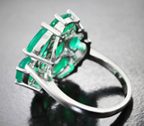 Эффектное серебряное кольцо с хризопразом Серебро 925