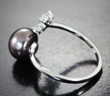 Серебряное кольцо с цветной жемчужиной Серебро 925