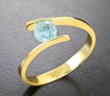 Золотое кольцо с ярким параиба турмалином 0,6 карата