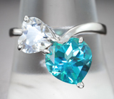 Чудесное серебряное кольцо с топазами Серебро 925