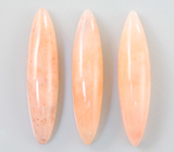 Набор из 3 кабошонов «земляничного» кварца 27,27 карата 