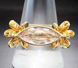 Кольцо с морганитом 3,08 карата и бриллиантами Золото