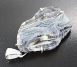 Кулон с пейзажной друзой халцедона 41,91 карата