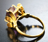 Золотое кольцо с насыщенным контрастным арбузным турмалином 4,08 карата Золото