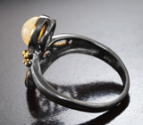 Серебряное кольцо с кристаллическим эфиопским опалом