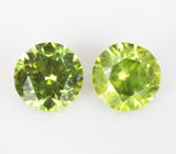 Пара уральских демантоидов 1,16 карата 