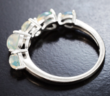 Элегантное серебряное кольцо с кристаллическими эфиопскими опалами