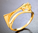Золотое кольцо с уральским александритом высокой чистоты 0,68 карата Золото