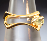 Золотое кольцо с уральским александритом высокой чистоты 0,68 карата