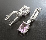 Замечательные серебряные серьги с аметистами