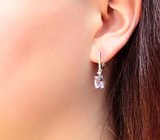 Замечательные серебряные серьги с аметистами