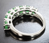 Серебряное кольцо с изумрудами Серебро 925